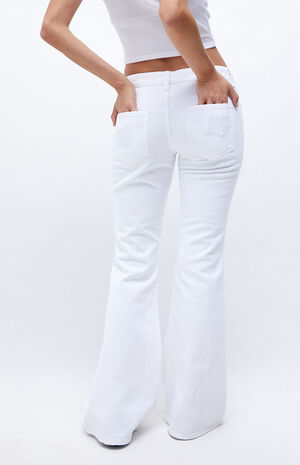 PacSun White Low Rise Flare Jeans