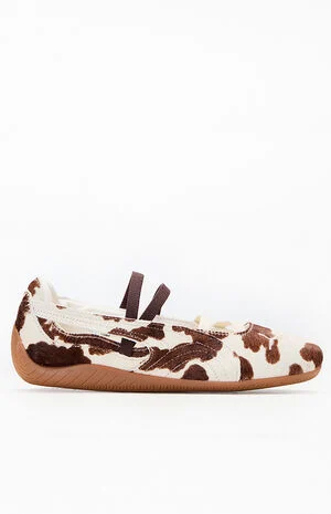 Women's Speedcat Cow Print Ballet Flats image number 1