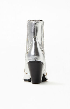 Women's Silver Crystal Boots image number 3