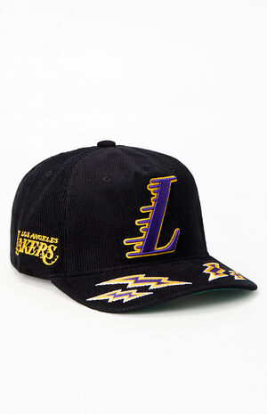 LA Lakers Corduroy Snapback Hat image number 1