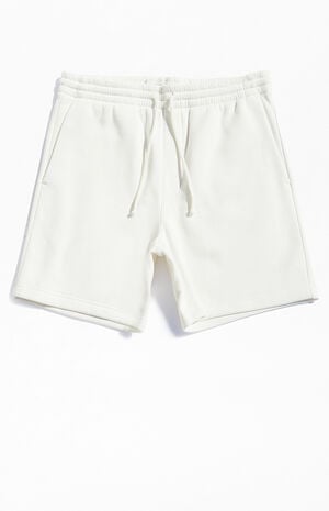 Fleece Cream Sweat Shorts