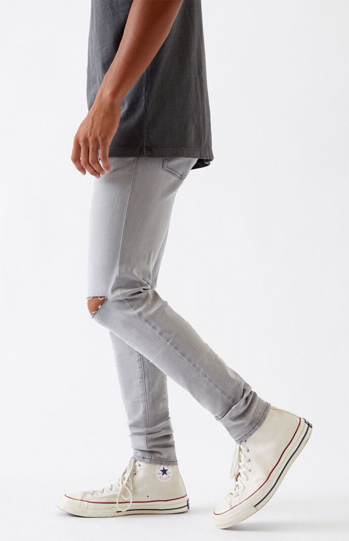 Gray Ripped Skinniest Jeans