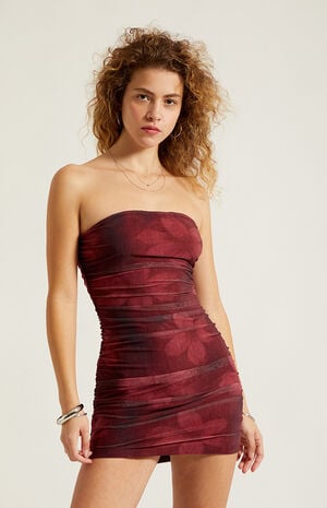 Octavia Printed Strapless Mini Dress image number 2