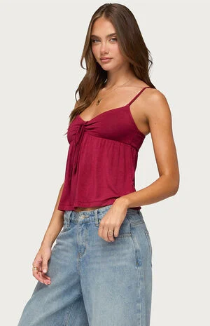 Michey Babydoll Tie Tank Top image number 2