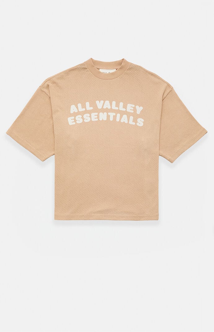 Fear of God ESSENTIALS Women's Tan Merch Mesh T-Shirt