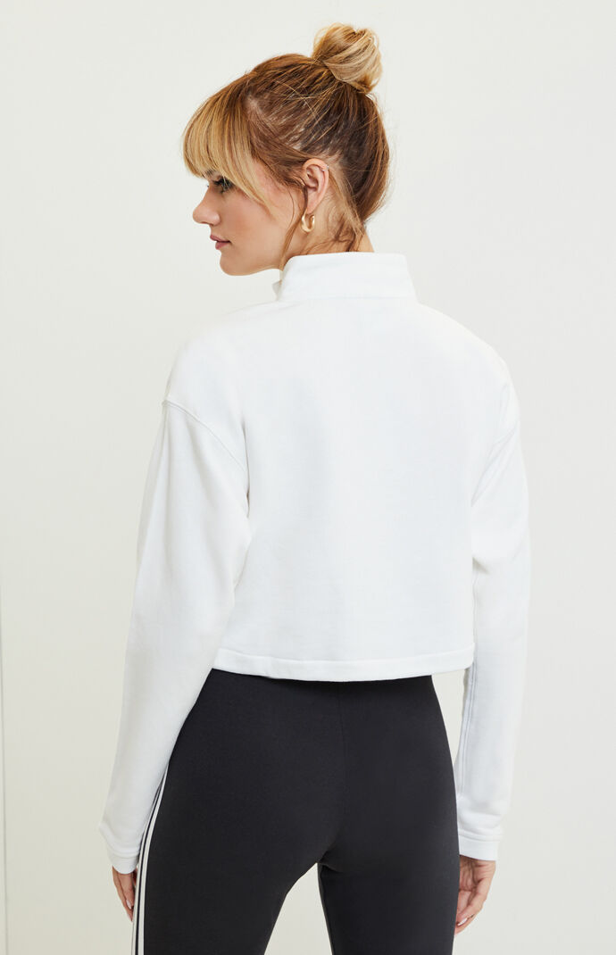 Cropped Half Zip Sweater