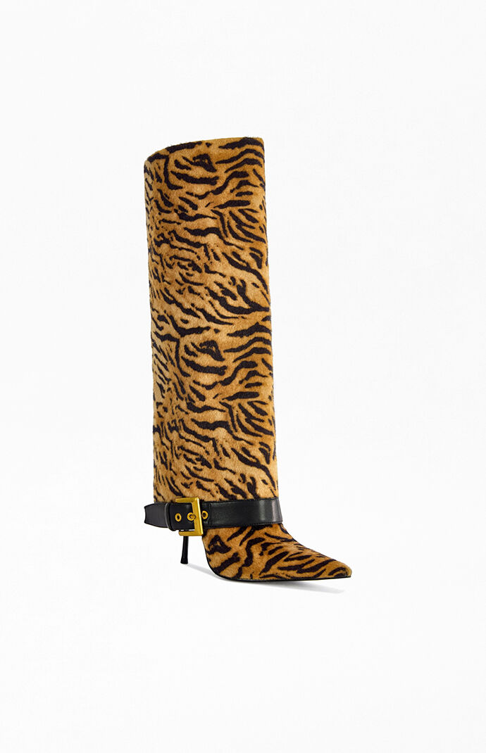 AZALEA WANG Women's Just Tiger Stiletto Boots