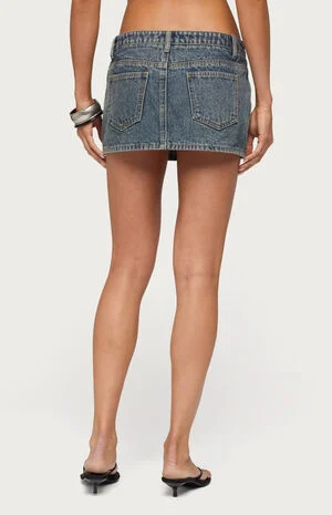 Ayala Washed Micro Denim Skort image number 3