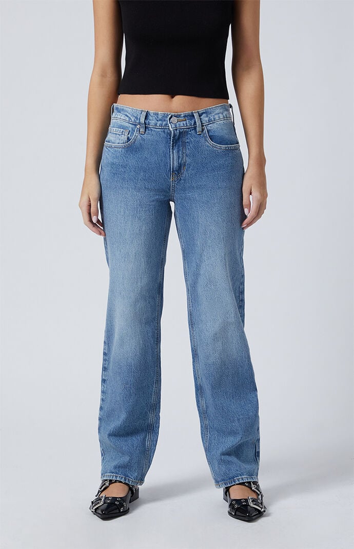 PacSun Jordyn Stretch Low Rise Straight Leg Jeans Medium