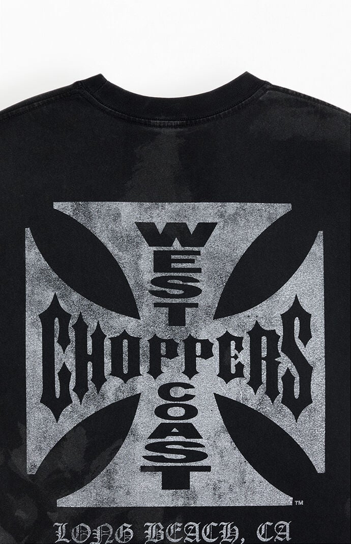 West Coast Choppers Bleach Cross Logo T-Shirt