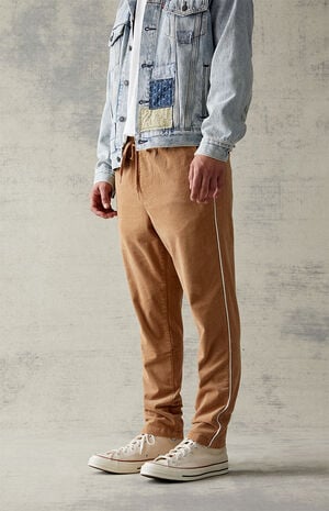 Corduroy Khaki Slim Trousers image number 3