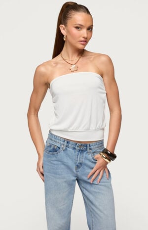 Lanah Back Cutout Strapless Top image number 1