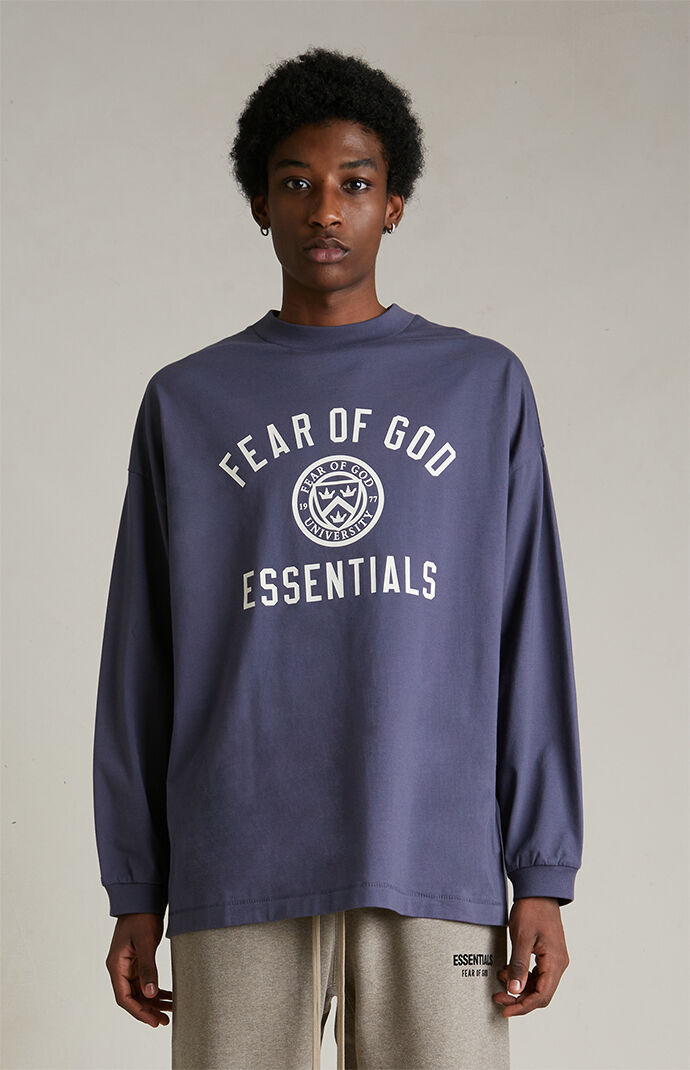 値下Fear of God Essentials Long sleeve XL Fear of God Essentials Black Heavy Long Sleeve T-Shirt | PacSun