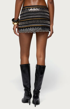 Neah Mixed Sequin Mini Skirt image number 3