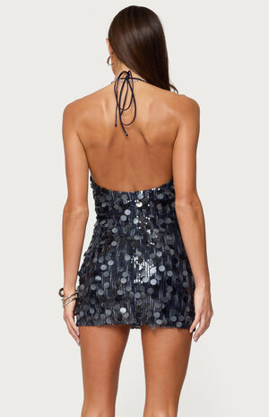 Carena Sequin Halter Mini Dress image number 3
