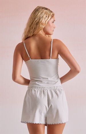 Embroidered Striped Boxer Shorts image number 4