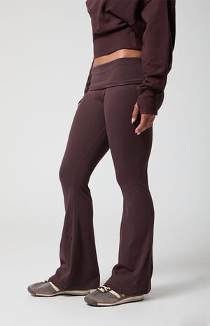 PAC DRIFT Active Fold-Over Waistband Flare Yoga Pants image number 3