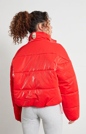 Eco Red Ski Chic Puffer Jacket image number 3