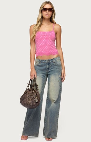Lyle Lace Polka Dot Top image number 5