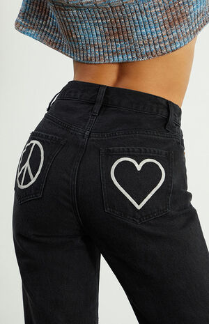 Eco Peace & Love High Waisted Bootcut Jeans image number 2