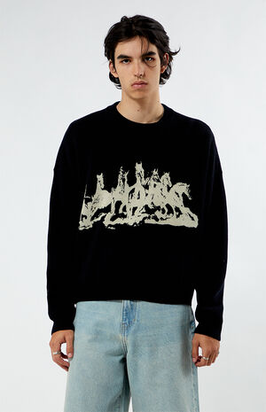 Horses Cropped Sweater image number 1