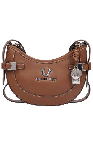 Brown Blake Smooth Belted Hobo Bag image number 1