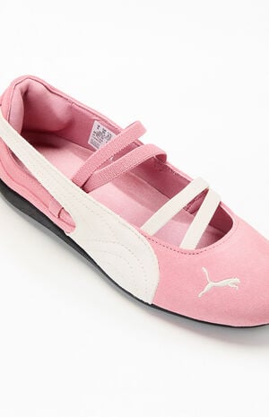 Women's Pink & White Speedcat Ballet Sneakers image number 6