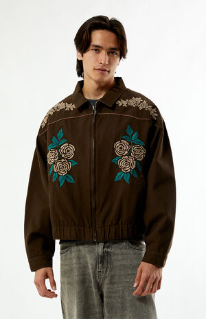 Western Floral Embroidered Gas Jacket image number 1
