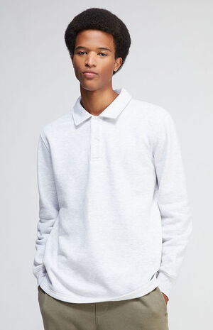 Heather Oatmeal Polo Sweatshirt image number 1