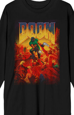 Doom Doomguy Cover Art Long Sleeve T-Shirt image number 2