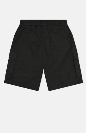 Black Nylon Wind Cargo Shorts image number 2