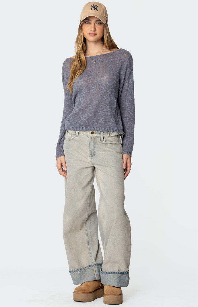 Edikted Bri Oversized Boat Neck Sweater