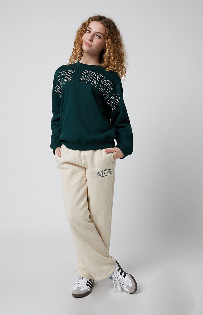 Pacsun Kids Embroidered Straight Leg Sweatpants | PacSun