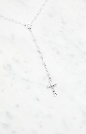 Bead Cross Lariat Necklace Bead Cross Lariat Necklace image number 2