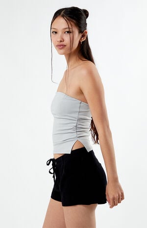 Fixed Waist Linen Shorts Fixed Waist Linen Shorts image number 3