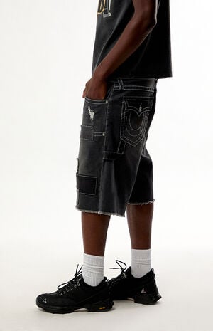 Vinny Big T Black Baggy Carpenter Shorts image number 3