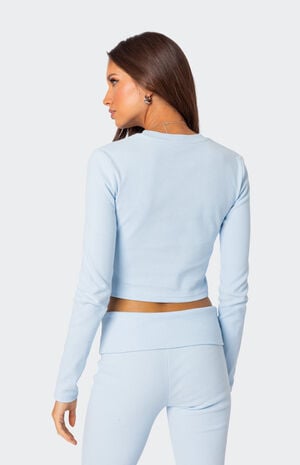 Coffee Break Ribbed Long Sleeve Top image number 5