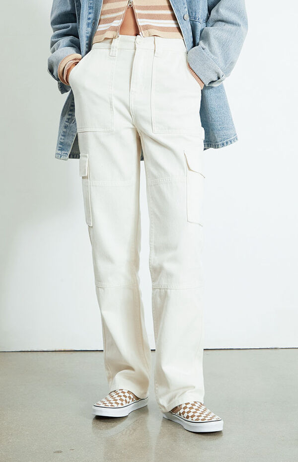 PacSun Off White Cargo Skate Pants | PacSun