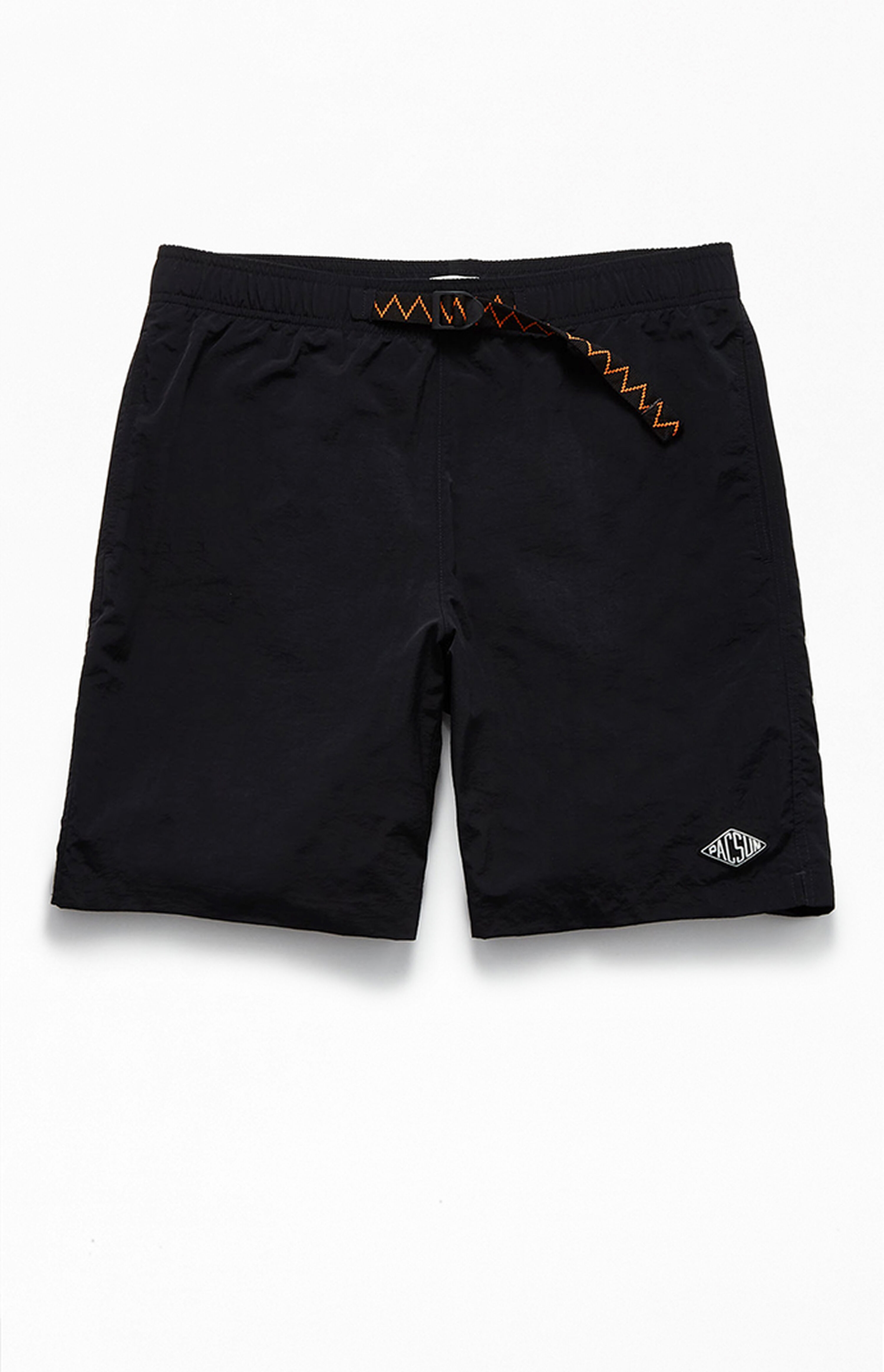 PacSun Buckle Black 19" Swim Trunks PacSun