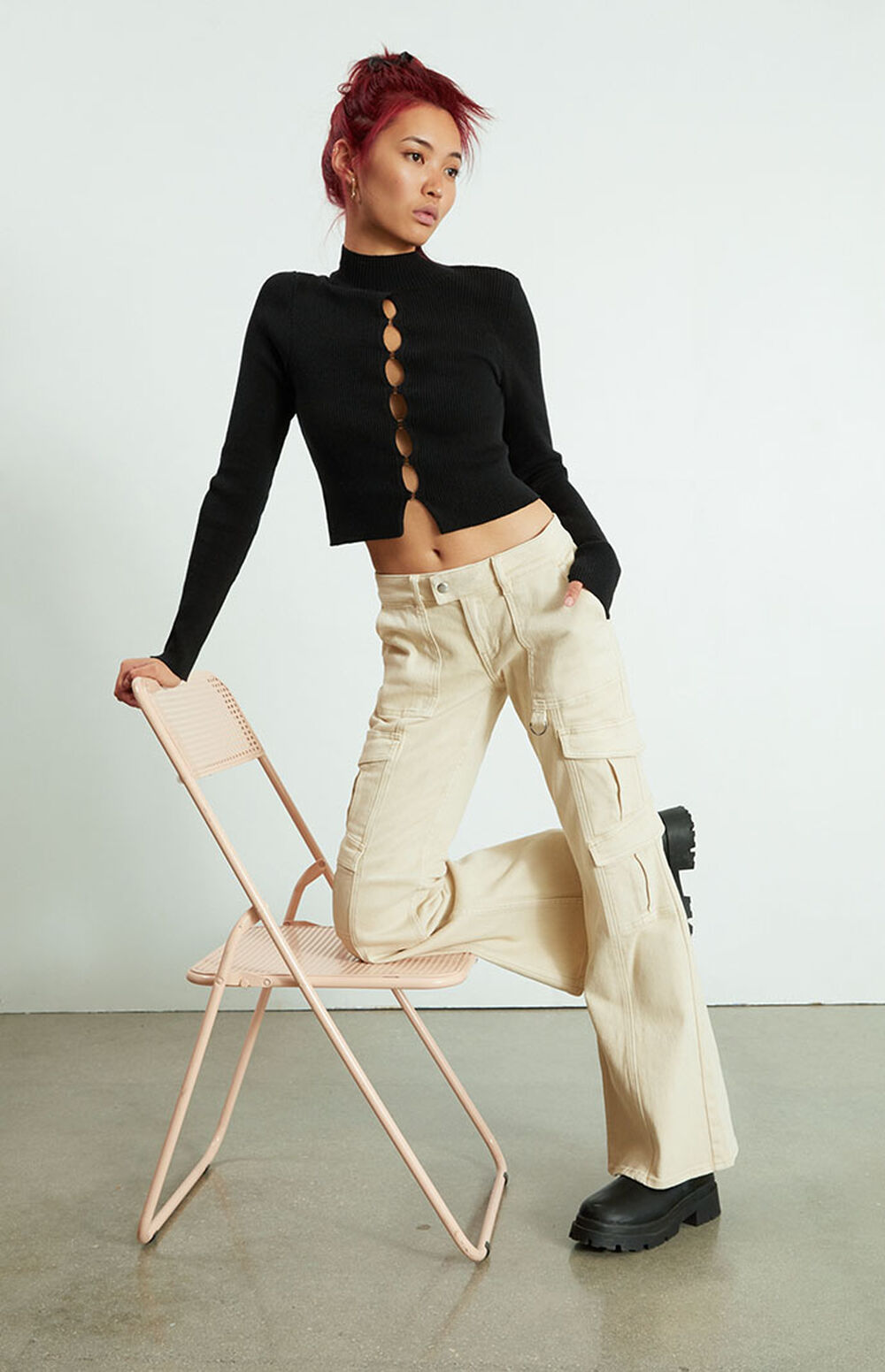 pacsun white cargo pants