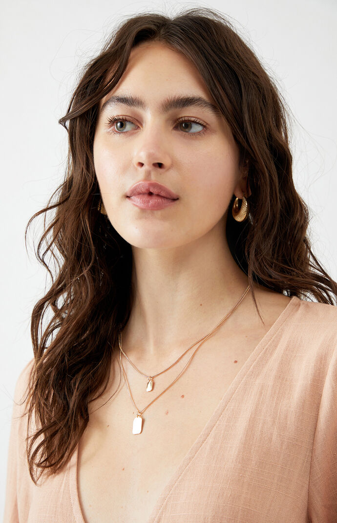Dog Tag Layered Necklace