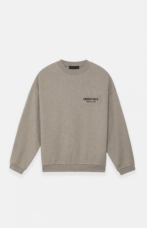 Heather Grey Fleece Crew Neck Sweatshirt image number 1