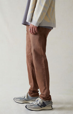 Comfort Stretch Brown Slim Jeans image number 4