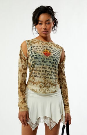 By PacSun Mesh Long Sleeve Top image number 2