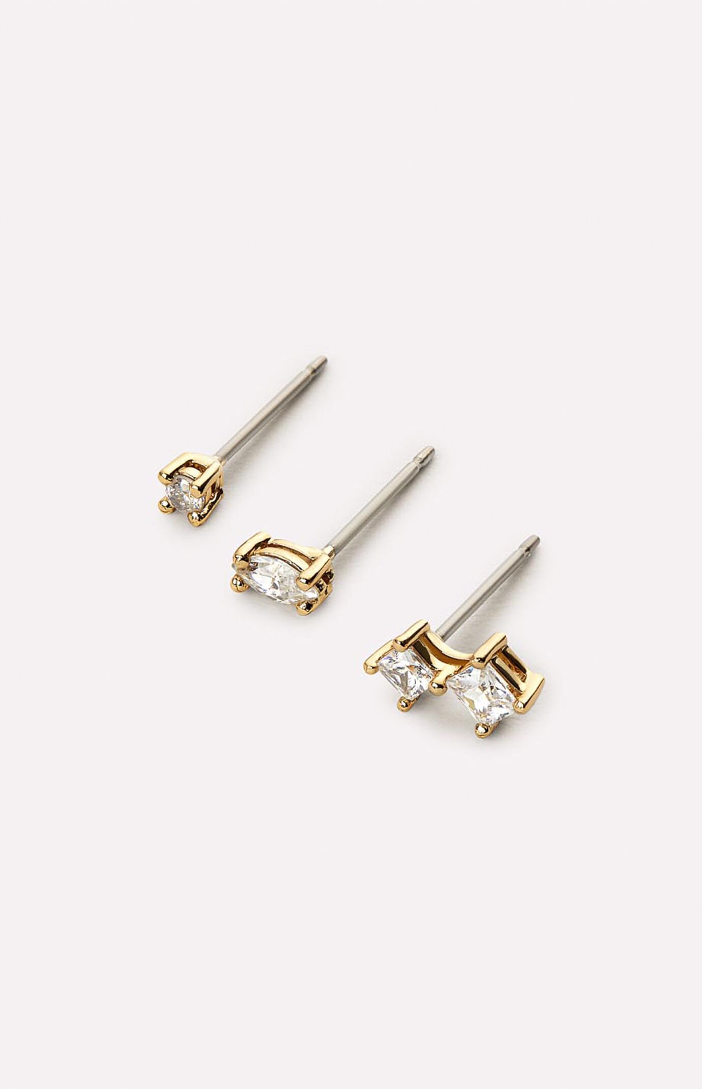 Ana Luisa Val White Stud Earrings Set