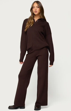Lorie Wide Leg Knit Pants image number 4