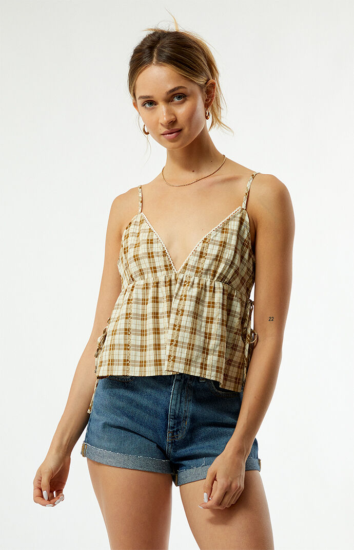 Your Favorite Plaid Babydoll Tank Top | Pacsun