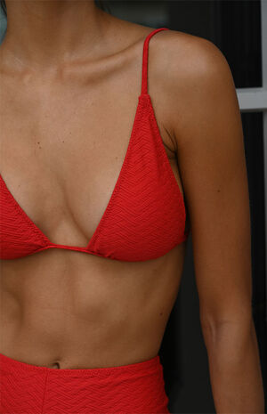 Eco Bernadette Textured Triangle Bikini Top image number 2