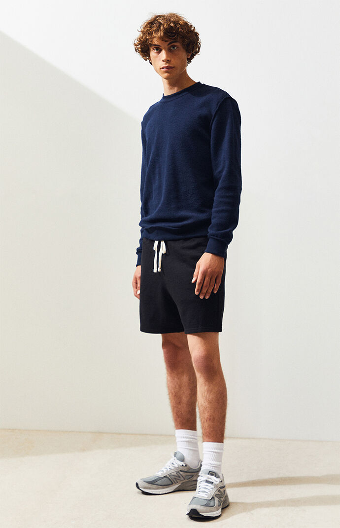 Black French Terry Active Shorts