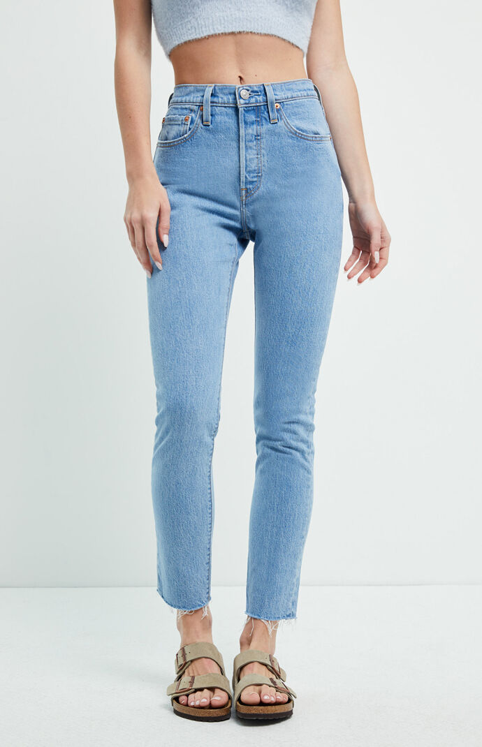 Levis 501 high rise skinny jeans in tango light Where are old navy clothes made